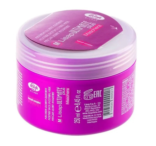 Lisap M-LISAP ULTIMATE PLUS MOISTURE RICH SMOOTHING MASK Маска с разглаживающим эффектом 250 мл