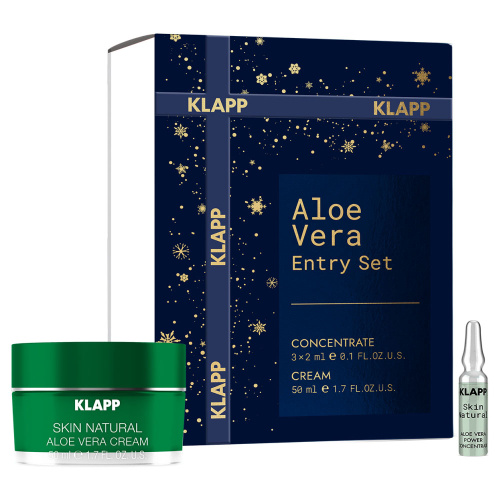 KLAPP Aloe Vera Набор Entry Set (3x2мл ампулы +Крем увлажняющий Aloe Vera 50 мл) 1 шт