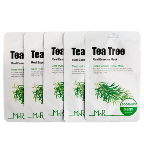 Yu.R Маска для лица с экстрактом чайного дерева MWR Tea Tree Sheet Mask, 25 г