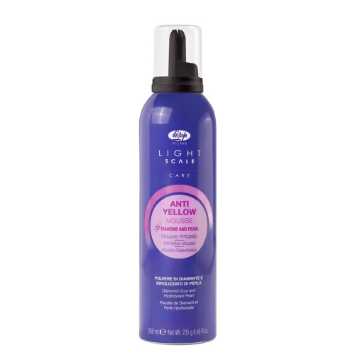 Lisap Мусс для осветленных, мелированных волос – “Light Scale Care Anti Yellow Mousse”  250  мл