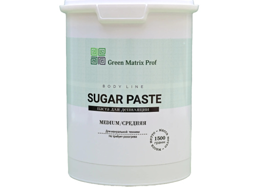 GreenMatrix Сахарная паста для шугаринга (средняя) 1500 гр