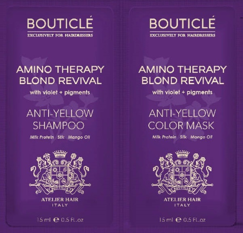 Bouticle Пробник шампунь Anti-Yellow Shampoo/восстанавщая маска Anti-Yellow Color Mask 15+15мл
