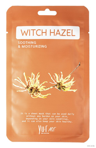 Yu.R Маска для лица с экстрактом гамамелиса Yu.R ME Witch Hazel Sheet Mask 1 шт