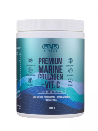 BNS Морской коллаген с витамином С Premium Marine Collagen+Vit.C 156,6 г.