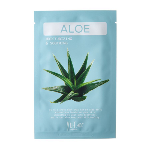 Yu.R Маска для лица с экстрактом алоэ Yu.R ME Aloe Sheet Mask 1 шт