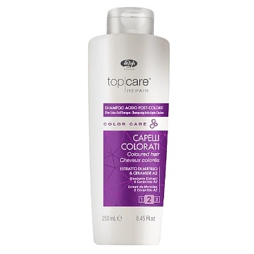 Lisap Top Care Repair Color Care After Color Acid Shampoo Стабилизатор цвета – 250 мл