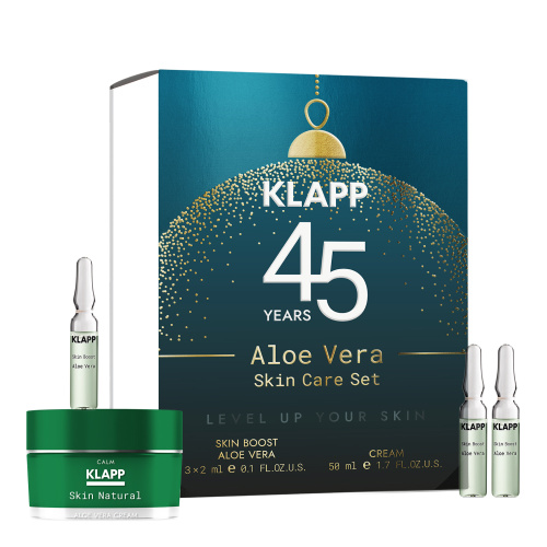 KLAPP Aloe Vera Набор Skin Care Set (крем для лица 50 мл, концентрат 2 мл × 3шт.)