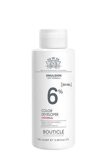 Bouticle Окисляющая эмульсия 6% “Developer Emulsion 20 vol” 100 мл