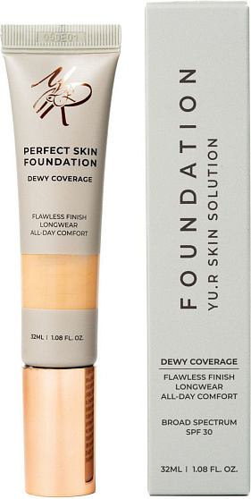 Yu.R Устойчивая основа под макияж DEWY COVERAGE FOUNDATION (2.75 fair golden)